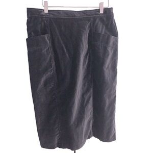 Vintage Ladies Black Velvet Skirt